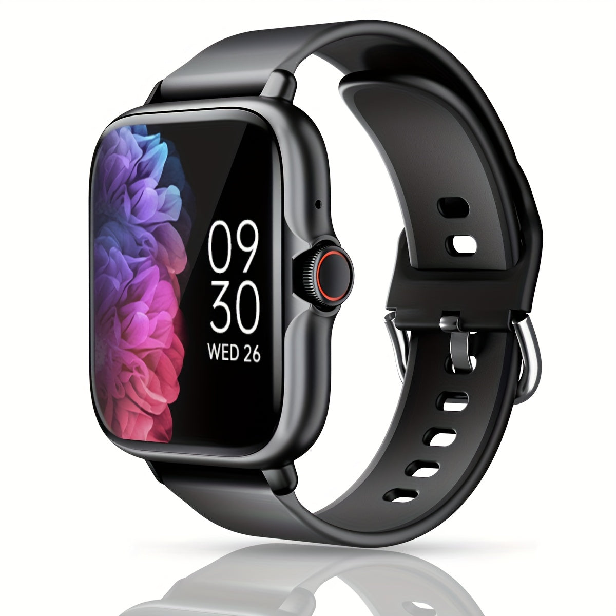 Reloj inteligente deportivo, pantalla táctil completa de 4,65 pulgadas con mensajes, respuesta y llamadas, monitoreo del sueño, pedometría deportiva, alertas de información, para for iphone y teléfonos Android, pulseras inteligentes y relojes de fitness