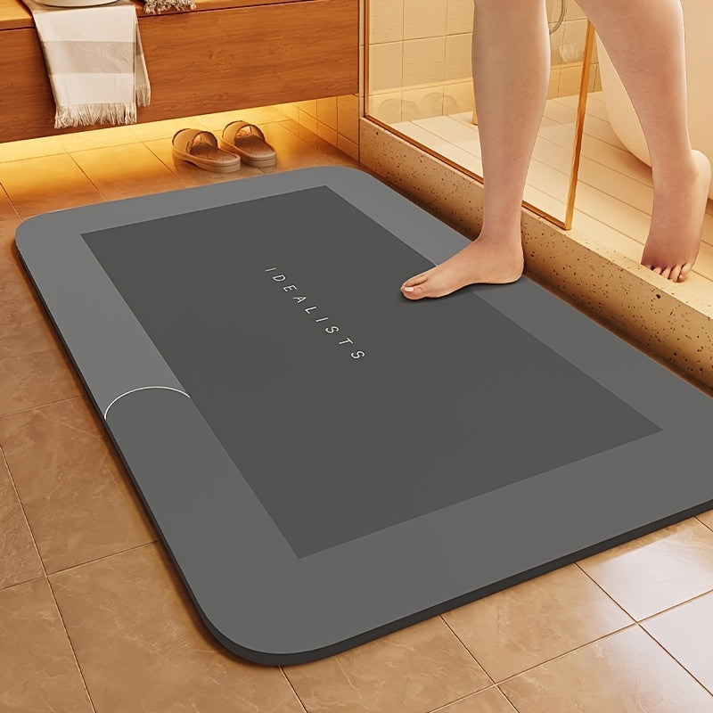 Alfombrilla de baño de barro de diatomeas súper absorbente - Alfombrilla de suelo antideslizante de secado rápido que absorbe el agua, suave y cómoda, adecuada para baños, duchas, lavaderos, dormitorios, salas de estar, felpudos, alfombrillas de cocina,