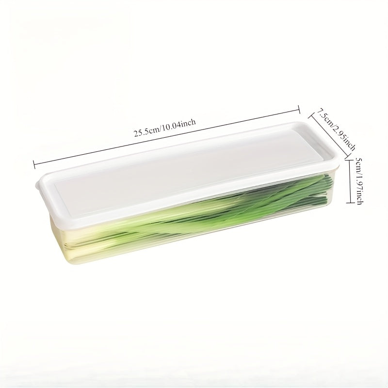 3 contenedores de plástico apilables con tapa, reutilizables, ideales para cebollas, apio, hierbas, ajo, pasta y huevos, cajas organizadoras esenciales para la cocina, rectangulares, seguras para el refrigerador, solo lavado a mano