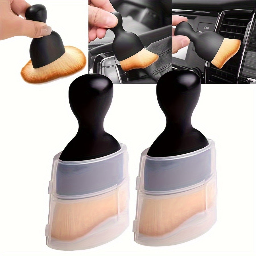 Brocha Avanzada para Limpieza de Detalles del Coche - Cerdas Súper Suaves, Limpieza Delicada, Herramientas Multifuncionales para Eliminar Polvo Interior, Accesorios Esenciales para el Cuidado del Auto