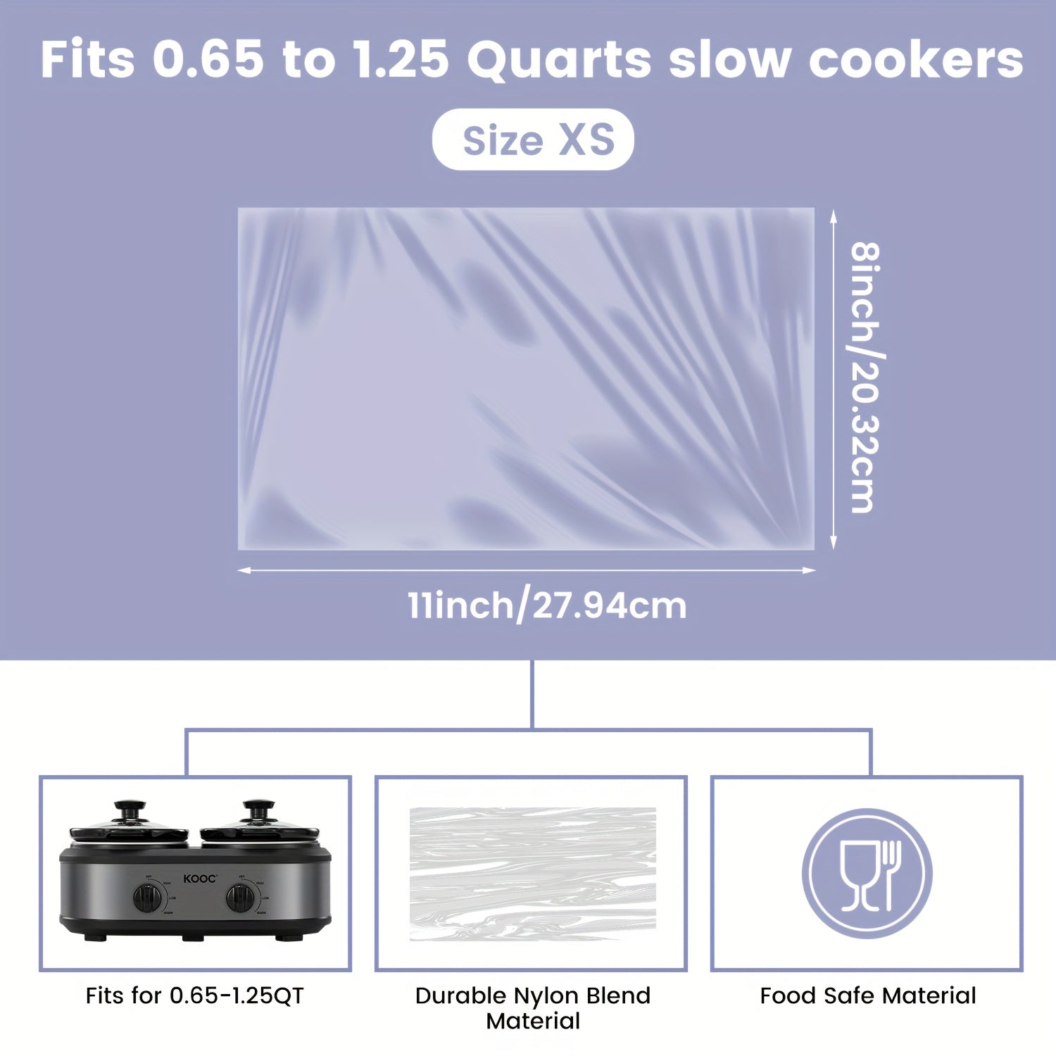 30/20/10 piezas de fundas para cocineros lentos 8"x11" - Fáciles de limpiar, duraderas y resistentes al calor para la cocina de Navidad, Acción de Gracias, Pascua, Día de la Madre y Día del Padre, esenciales para la cocina de vacaciones, vajilla decorati