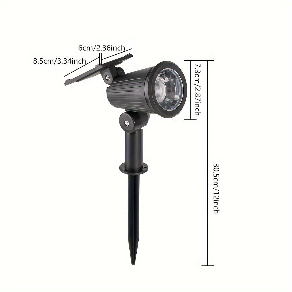 Luz solar para jardín con sensor automático, diseño duradero en plástico, batería de litio, iluminación eficiente para decoración de césped y jardín, luz moderna para exteriores | Luz solar para exteriores | Luz de plástico resistente