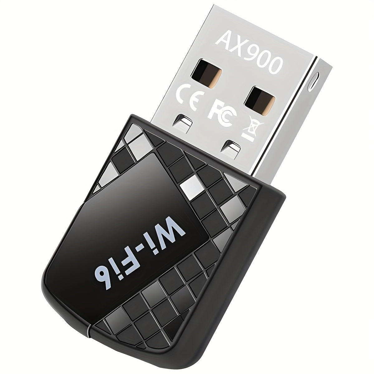 Adaptador WiFi AX900Mbps USB para PC, Adaptador sin varillas Dual-Band 600Mbps 5GHz+286Mbps 2.4GHz Transceptor de Red Inalámbrica con Controlador Integrado WPA3 para Portátil y Escritorio, Compatible con Windows 11/10/7