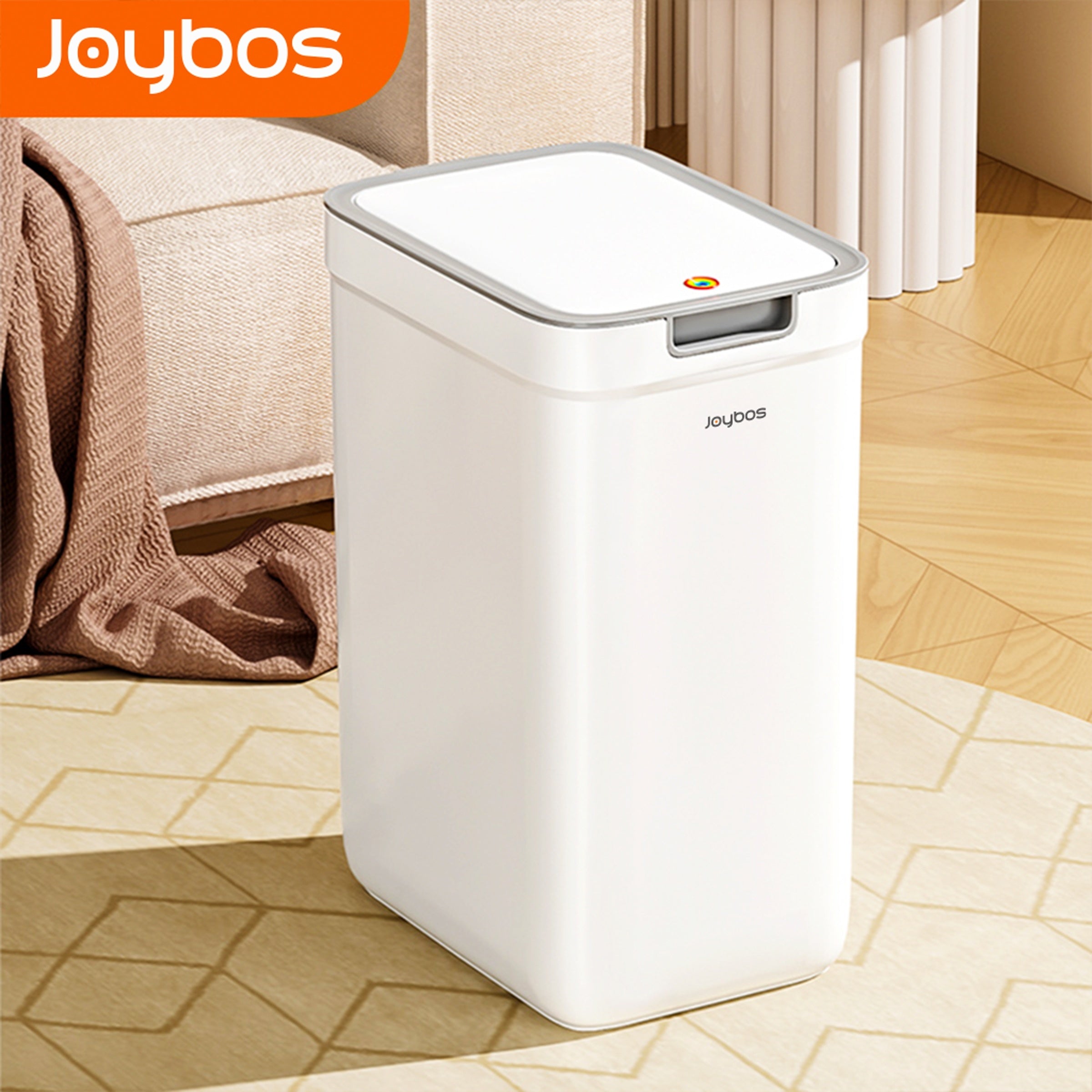 Cubo de Basura Joybos de Gran Capacidad con Tapa - Presión y Sellado, Bloqueo de Olores, Montaje en Pared o Independiente para Cocina y Baño, Esenciales para el Hogar, Suministros de Limpieza