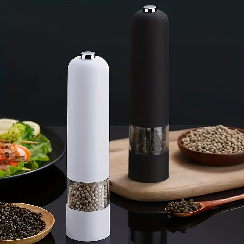 Molino eléctrico de sal y pimienta, fácil de girar, molino de precisión - Uso en cocina y barbacoa, botella de condimento para bistec, molino eléctrico de pimienta negra, Día de San Valentín, Acción de Gracias, regalo de Navidad