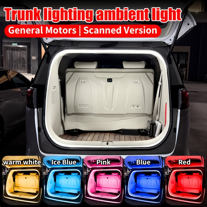Luz LED automática con sensor para maletero, decoración interior de autos modelo escaneo ambiental