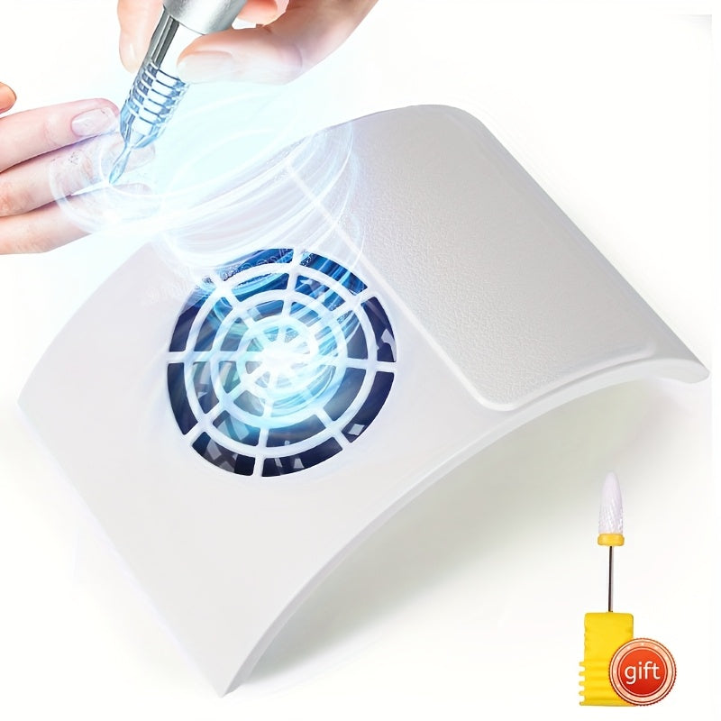 Limpiador de uñas con cabeza de molienda alimentado por USB - Herramienta de arte de uñas compacta y ligera, no necesita batería, 3 colores (blanco/negro/azul) para manicura y pedicura, diseño mini portátil para uso en salón de casa, accesorios de tecnol