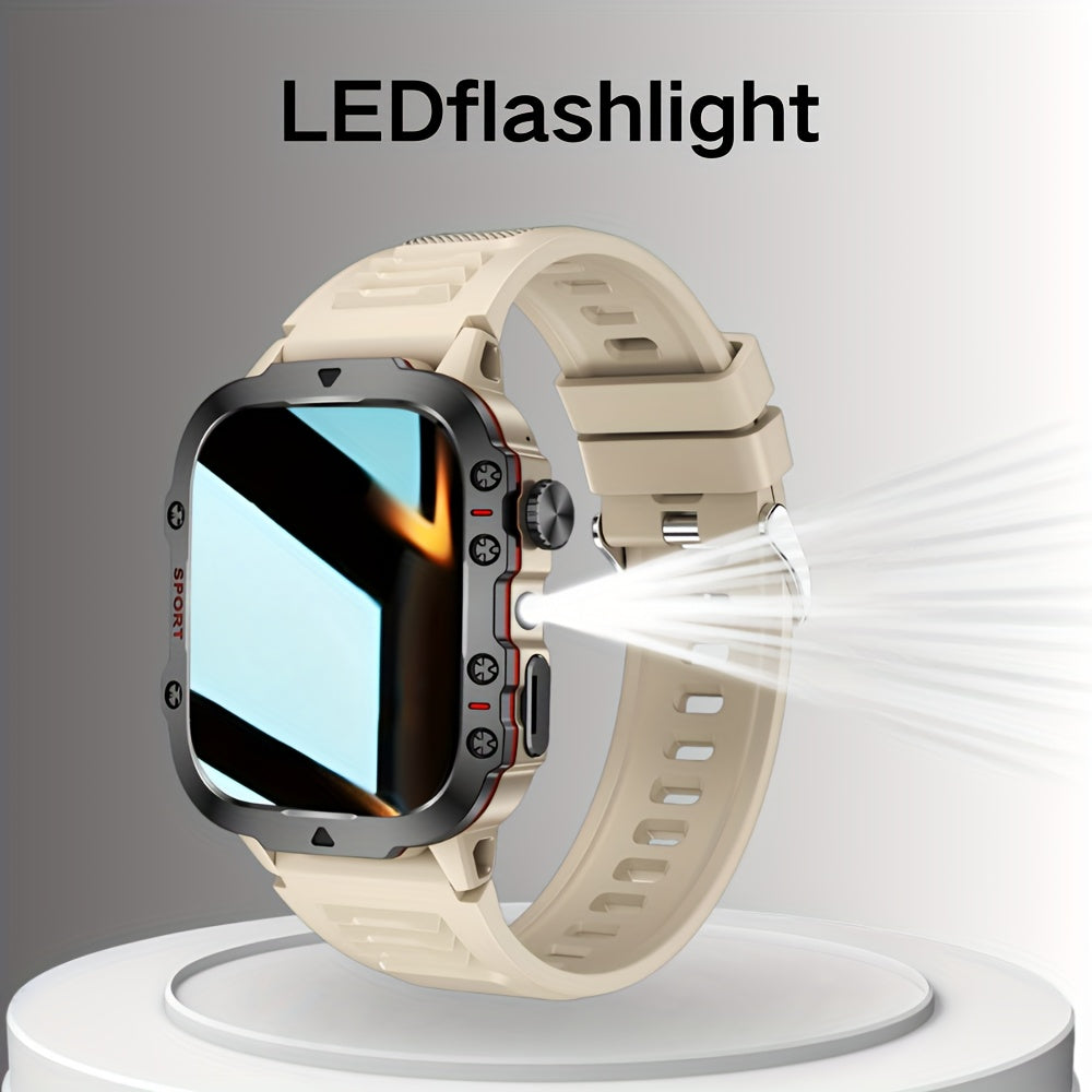 Reloj Inteligente, Pantalla táctil completa de 4,65 cm, Seguimiento de actividad, Pulsera y mensaje, Podómetro, Múltiples modos deportivos, Compatible con iPhone/Android, Estilo simple, Caja de aleación cuadrada, Pulsera de silicona, Accionamiento electr