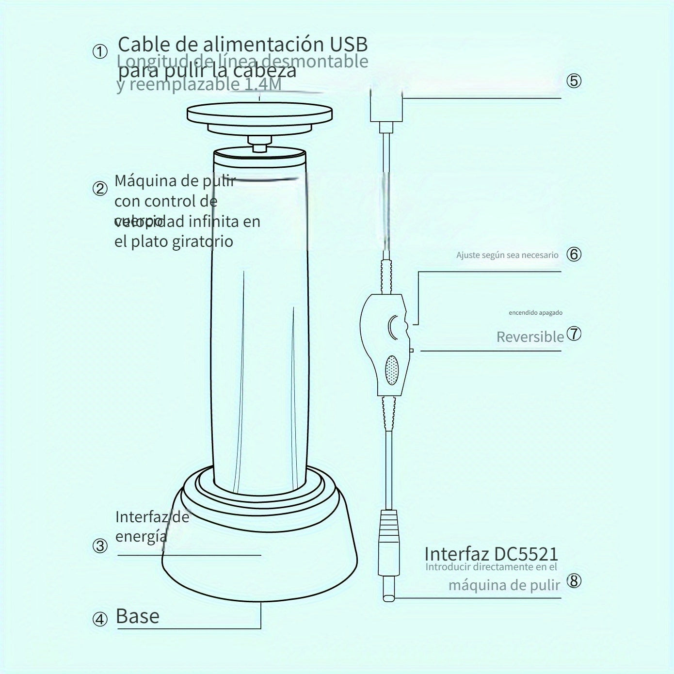 Removedor eléctrico de callos con velocidad ajustable, 3 almohadillas de lijado y 3 cabezales para uñas – Herramienta multiusos para pedicura, exfoliación y eliminación de piel muerta, acabado metálico para hombres y mujeres