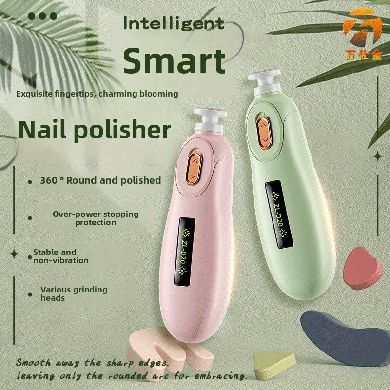 Cortadora de uñas eléctrica & - 20000 RPM, velocidad super rápida, diseño hipoalergénico para manos y pies, 2 en 1, cuidado de uñas de manos y pies con 3 modos (vibración/masaje/limpieza profunda), cuidado de uñas, diseño elegante de cortadora, motor sua