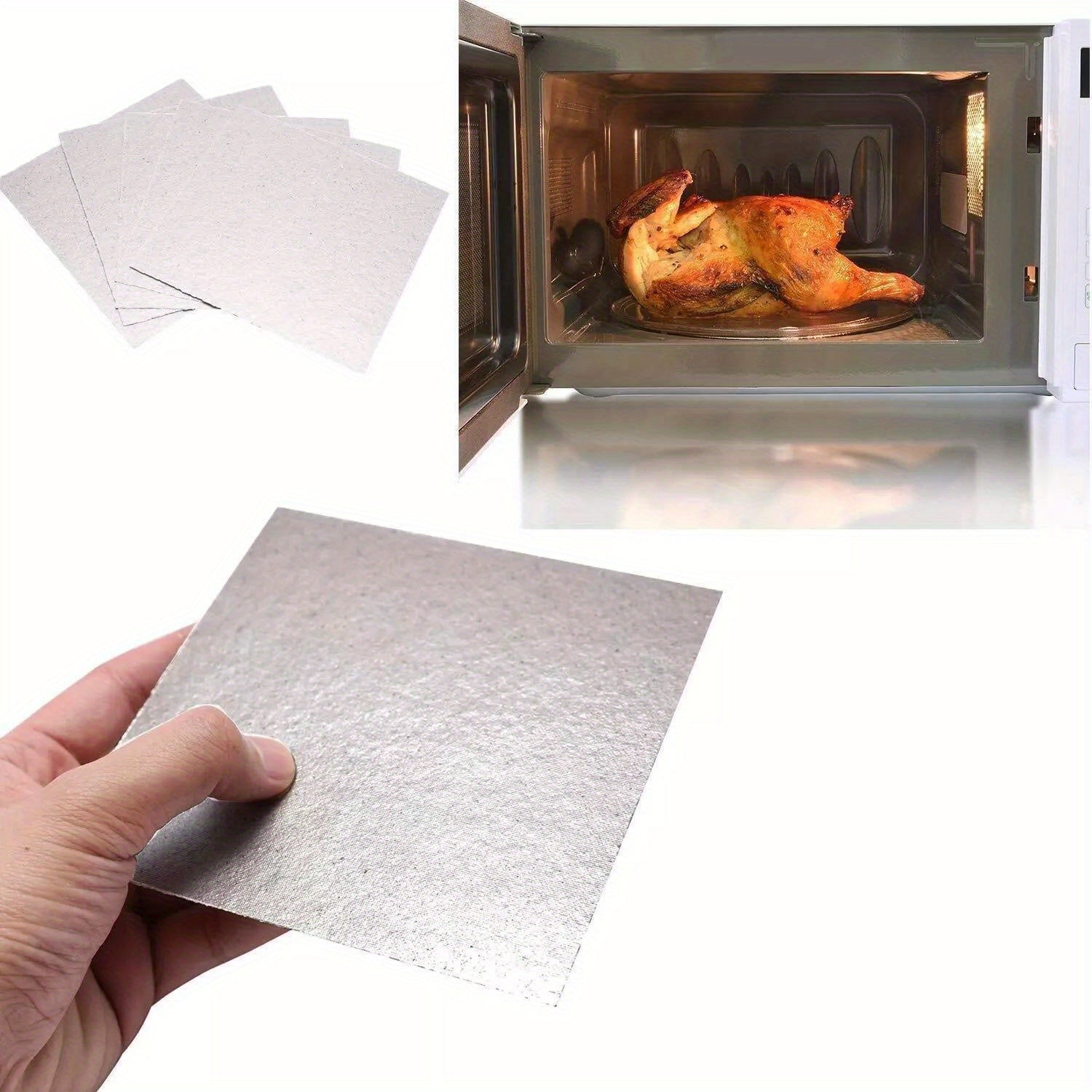 6/12pcs Placa Guía de Ondas de Mica para Horno de Microondas, Hoja de Repuesto Gruesa 130 x 130mm
