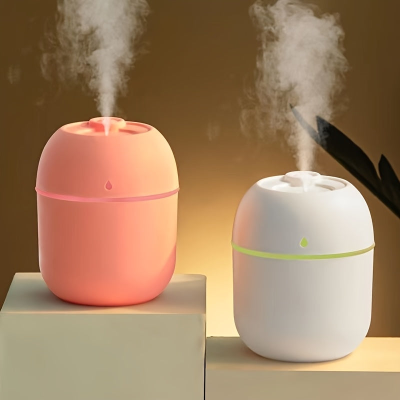 Humidificador y difusor portátil con USB, doble función: pulverizador de niebla con dispensador de fragancia, diseño compacto para hogar, oficina o escritorio, opciones en blanco y rosa, humidificador para el hogar, electrodoméstico moderno y elegante, a