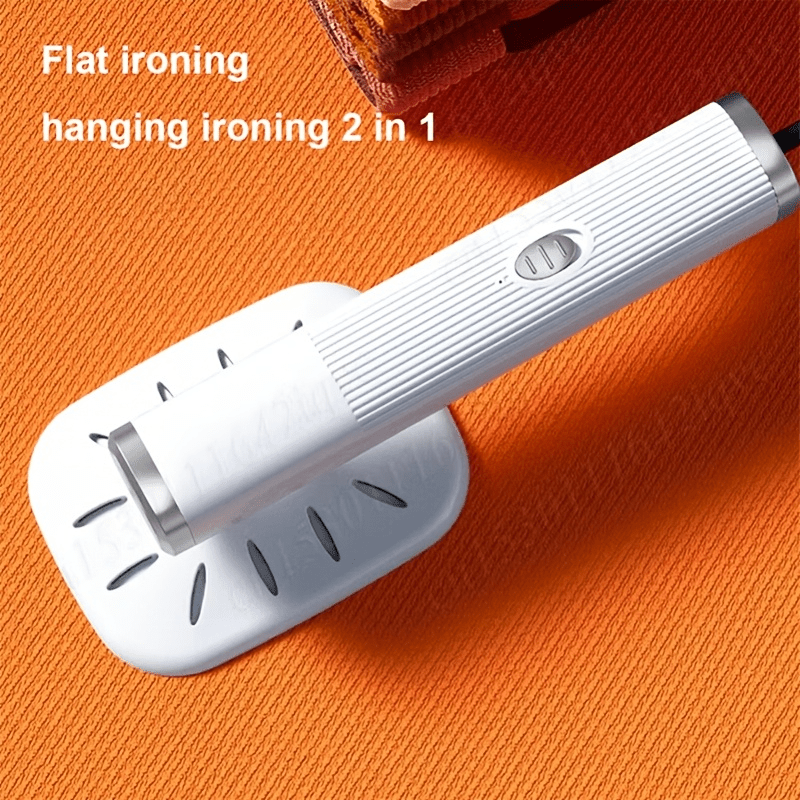 1pc Plancha Mini Portátil USB - Diseño Compacto para Viajes, Sin Batería Necesaria, Ideal para Hogar, Hotel y Dormitorio - Regalo Perfecto en Empaque Blanco con Rayas, Esencial para Habitaciones de Residencia, Solución de Lavandería Moderna, Textura Suav