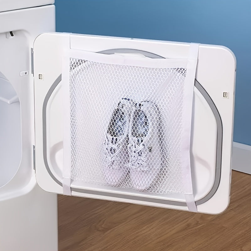 Bolsa de Lavandería de Malla Versátil con Cremallera - Ideal para Zapatillas y Ropa, Tela de Panal Reutilizable, Se Adapta a la Mayoría de Secadoras, Bolsas de Lavandería