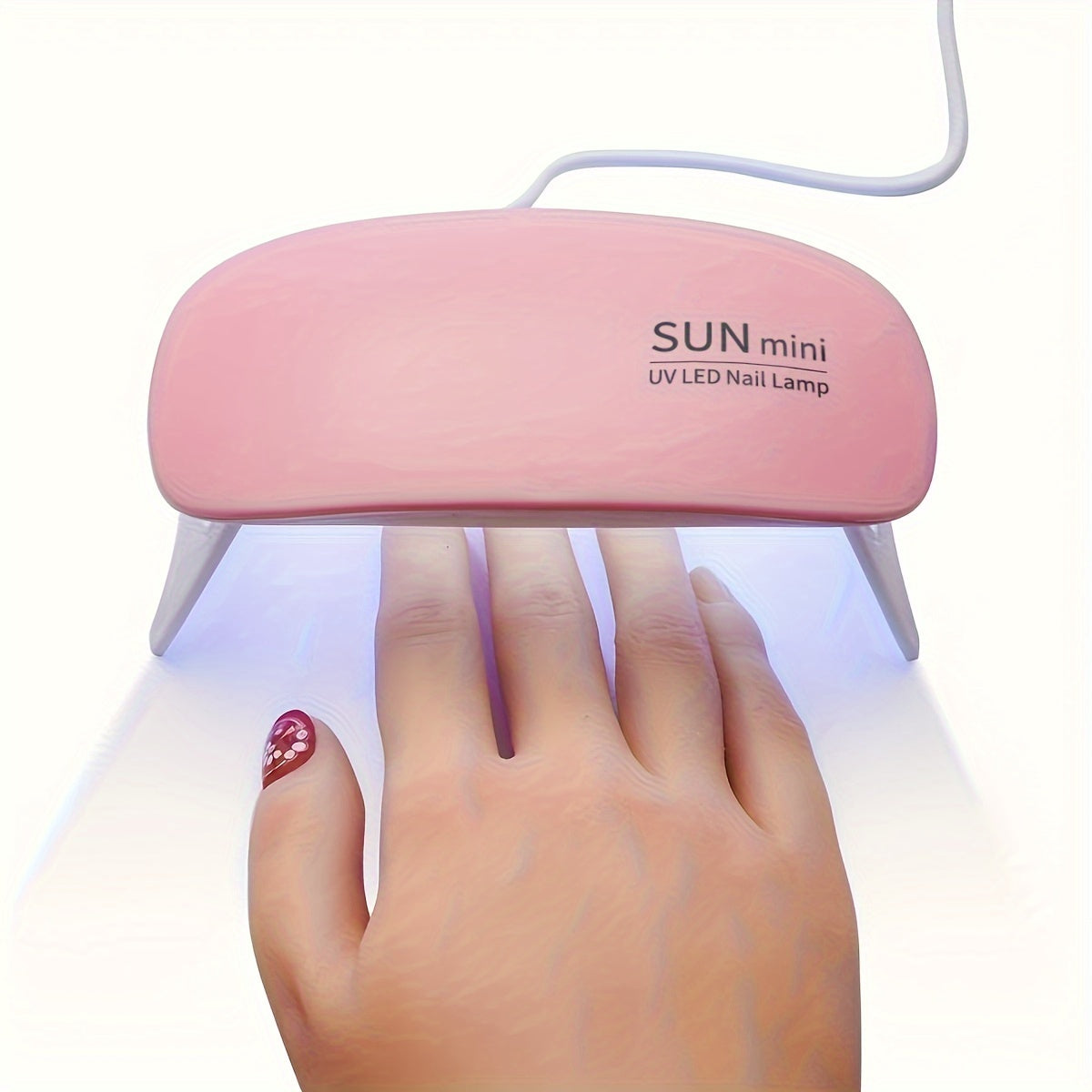 Linterna Portátil Mini para Uñas - 6 LED, Diseño Plegable, Alimentación USB, Ideal para Pulido y Secado de Gel - Kit Perfecto para Cuidado de Manos y Pies, Secador de Uñas