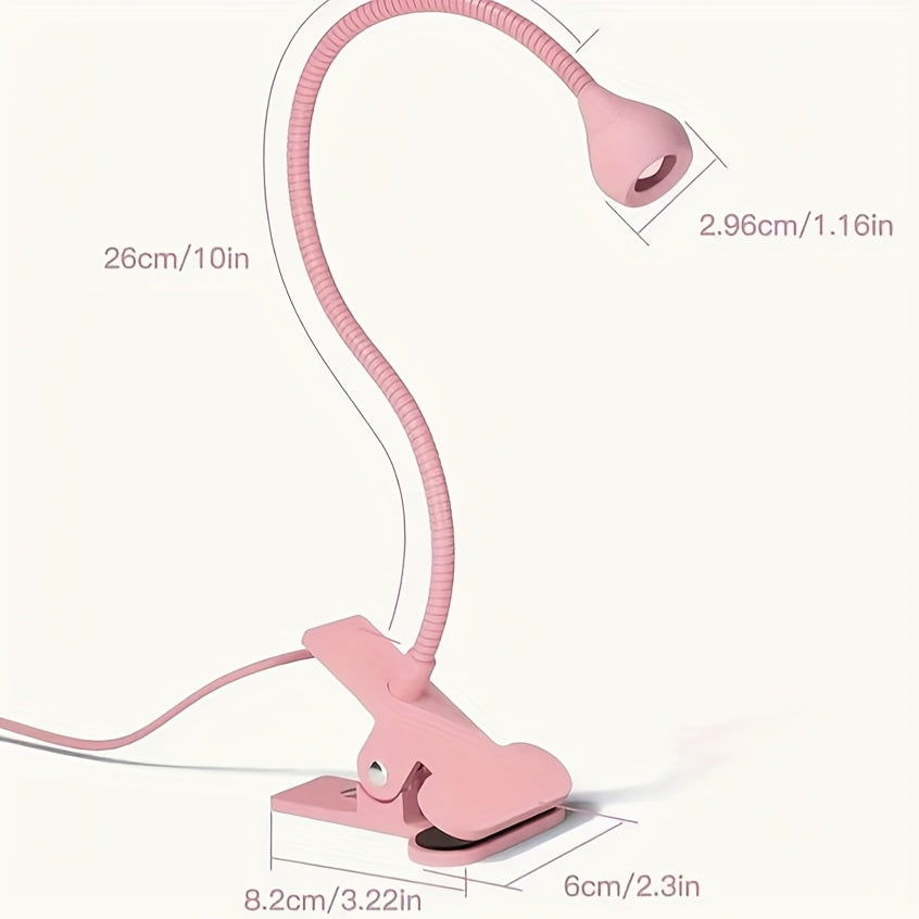 Lámpara de uñas LED alimentada por USB - Luz de curado morada con pinza ajustable, diseño compacto para manicura y pedicura, ideal para arte de uñas y uso en salón, lámpara de uñas para uñas, equipo de salón, herramienta de belleza elegante, lámpara de p