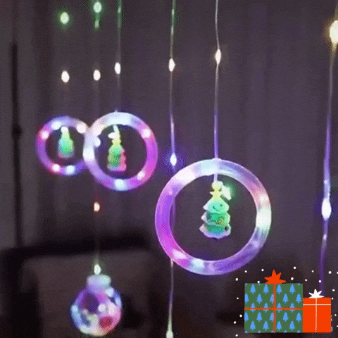 Cortina intercaladas 3 M Bolas Mágicas Navideñas JTX22-2-C
