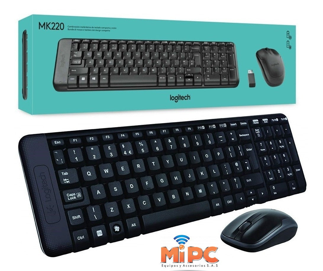 COMBO Teclado + Mouse Inalambrico Logitech MK 220