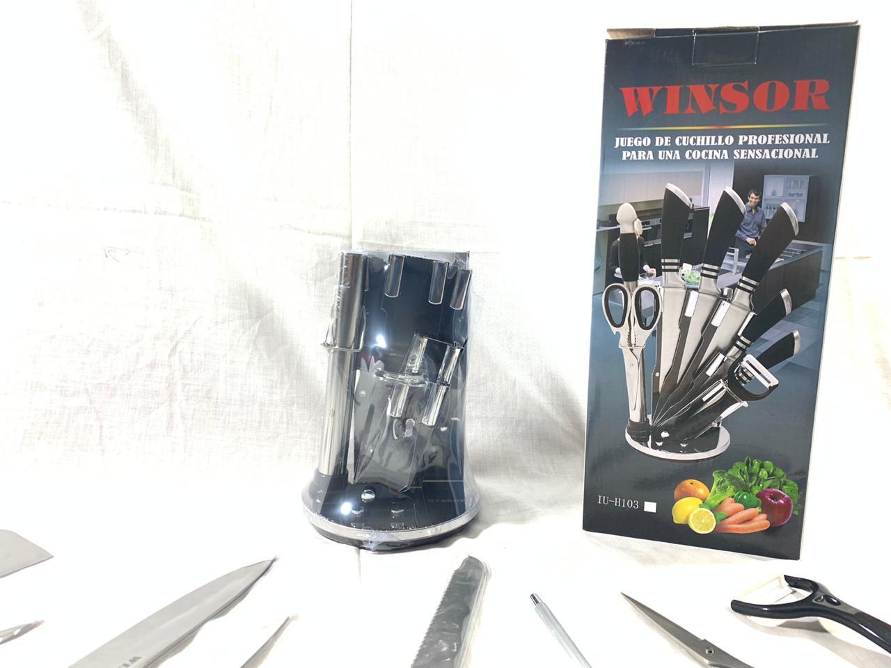 Promoción Juego De Cuchillos Winsor En Acero Inoxidable X9 Pcs