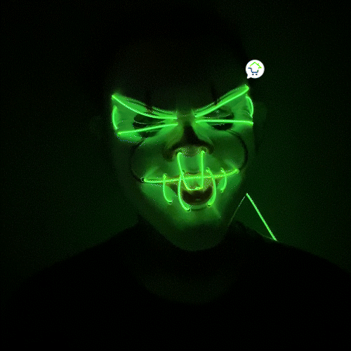 Máscara It Luz Neón Halloween Disfraz MSHW3LED