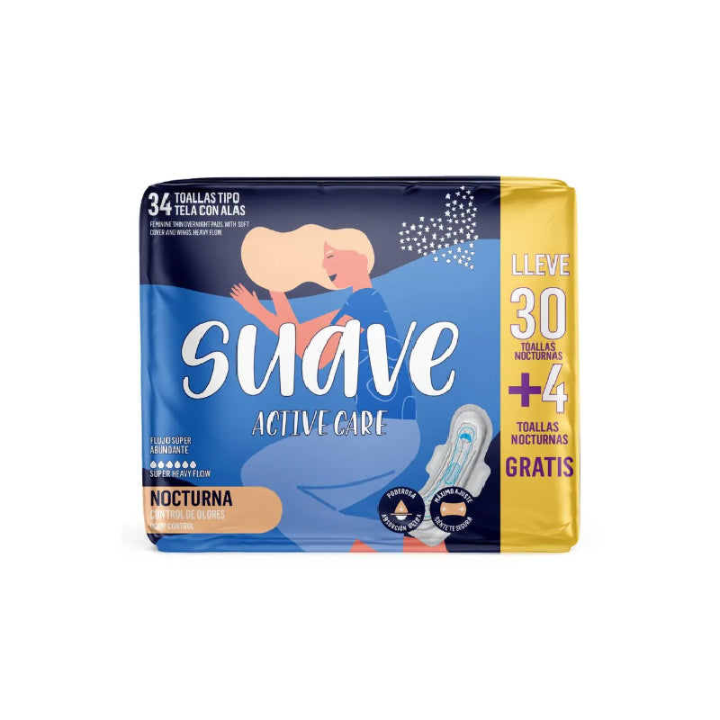 TOALLA FEM SUAVE 34U AC NOCT