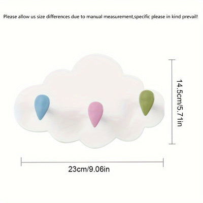 Ganchos adhesivos para pared con diseño de nube y luna, fáciles de instalar y duraderos, ideales para decoración de habitaciones infantiles y fiestas, perfectos para toallas, abrigos, llaves y colgadores