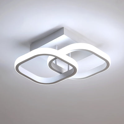 Luz de Techo LED Moderna con Brillo Ajustable - 3 Modos de Color, Diseño Semi-Incrustado, Acabado Metálico Elegante - Ideal para Áreas de Comedor, Oficinas, Cafeterías, Salas de Estar, Dormitorios, Cocinas y Aulas - Instalación Con Cableado, 110V-240V