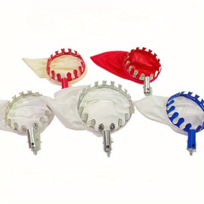 1pieza Herramienta de recolección de frutas - Mango ergonómico de largo alcance con bolsa roja para manzanas, caquis, ciruelas y más - Dispositivo manual portátil para recolección de frutas para huertos y jardines caseros, herramienta de recolección de f