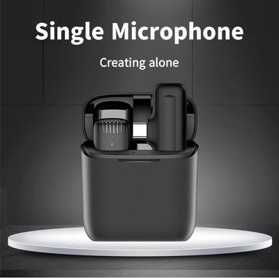 Micrófono de solapa inalámbrico de alta calidad, reducción inteligente de ruido, enchufar y usar, interfaz Tipo-C, adecuado para la mayoría de los dispositivos principales, como teléfonos móviles, computadoras, Vlogs, Facebook, Youtube, ideal para grabac