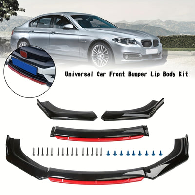 Kit de 4 piezas de separador y difusor universal para parachoques delantero de auto, protector de autopartes