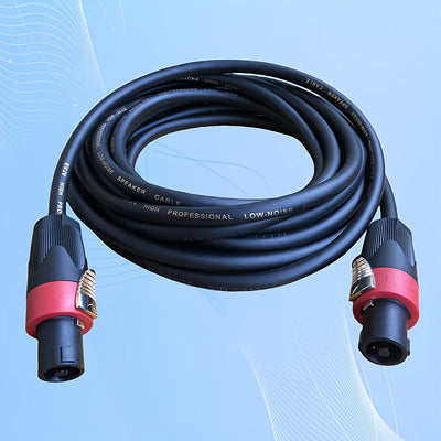 1000cm Cable de Audio Profesional con Conector Port, Incluye Connectores Speakon Macho Azul/Rojo, Adecuado para Configuraciones Sonoras Profesionales como Estudios, Actuaciones en Vivo, Celebraciones, Conciertos, etc. 1000cm/32.81ft/393.7in