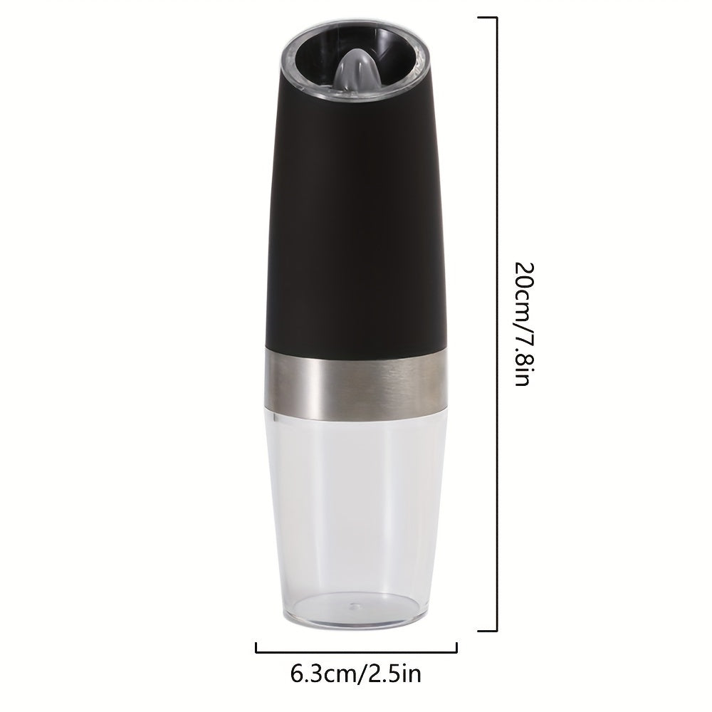 Molinillo de Pimienta Rosa Policía, Molinillo de Sal Marina para el Hogar, Molinillo de Especias Ajustable Eléctrico, Triturador de Pimienta Reutilizable, Utensilio de Cocina, Grano Ajustable, Luz LED Alimentada por Batería, Operación Automática con Una