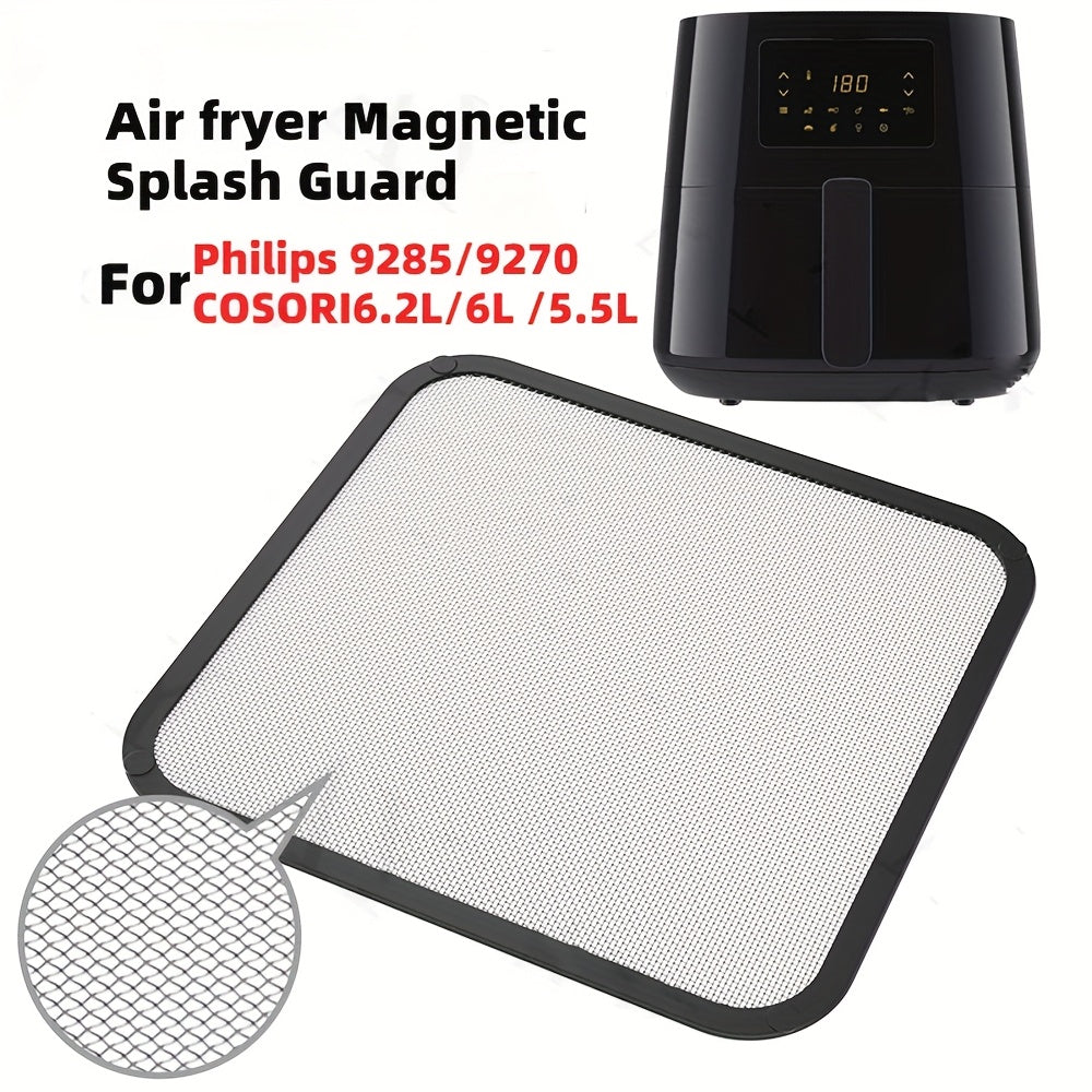 Guarda de salpicaduras para freidor de aire metálico para modelos 9285/9270, COSORI 6,2L/6L/5,5L - Red de absorción magnética, prevención de salpicaduras de aceite, diseño duradero y fácil de limpiar, accesorios para freidor de aire, parte de electrodomé
