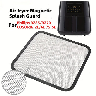 Guarda de salpicaduras para freidor de aire metálico para modelos 9285/9270, COSORI 6,2L/6L/5,5L - Red de absorción magnética, prevención de salpicaduras de aceite, diseño duradero y fácil de limpiar, accesorios para freidor de aire, parte de electrodomé