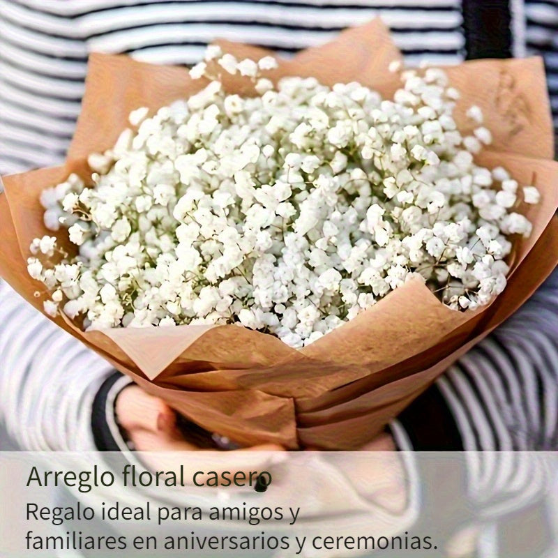 1200 flores, 40 ramilletes de flores artificiales de Baby's Breath - Simulación de tacto real, decoración de bodas con flores artificiales para exteriores, adecuadas para bodas, compromisos, decoración del hogar y la oficina, arreglos de centros de mesa