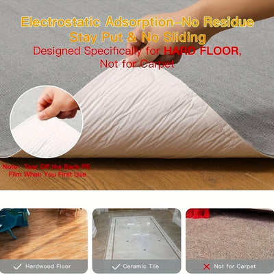 1pc Alfombra para silla de oficina, KOKOJO, para pisos de madera dura y cerámica, alfombra de silla giratoria para computadora, grande, antideslizante, hecha de poliéster, con escritorio bajo perfil de alfombra baja, para oficina en casa