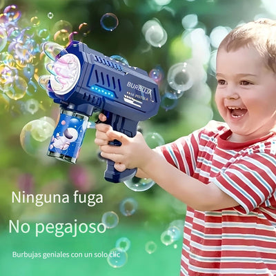 Pistola de burbujas LED - Máquina de burbujas eléctrica, ideal para fiestas al aire libre, bodas, jardines, playas y diversión en la piscina - Máquina de burbujas luminosa totalmente automática LVD, perfecta para festivales y regalos de cumpleaños. Pilas