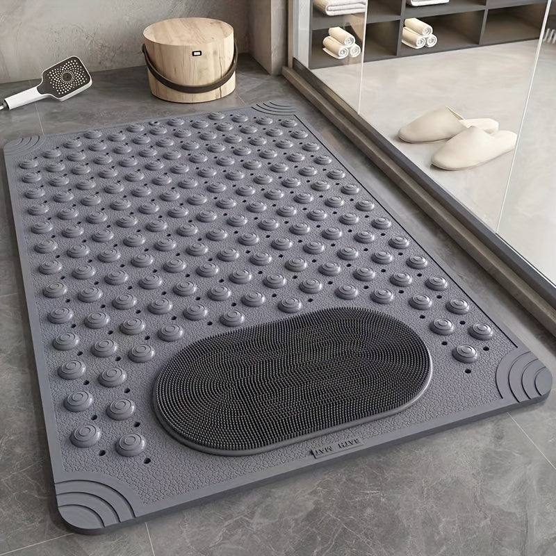 1 pieza de Alfombra Antideslizante para Baño, Tapete de Succión para Inodoro y Ducha en Casa, Almohadilla Masajeadora para Pies