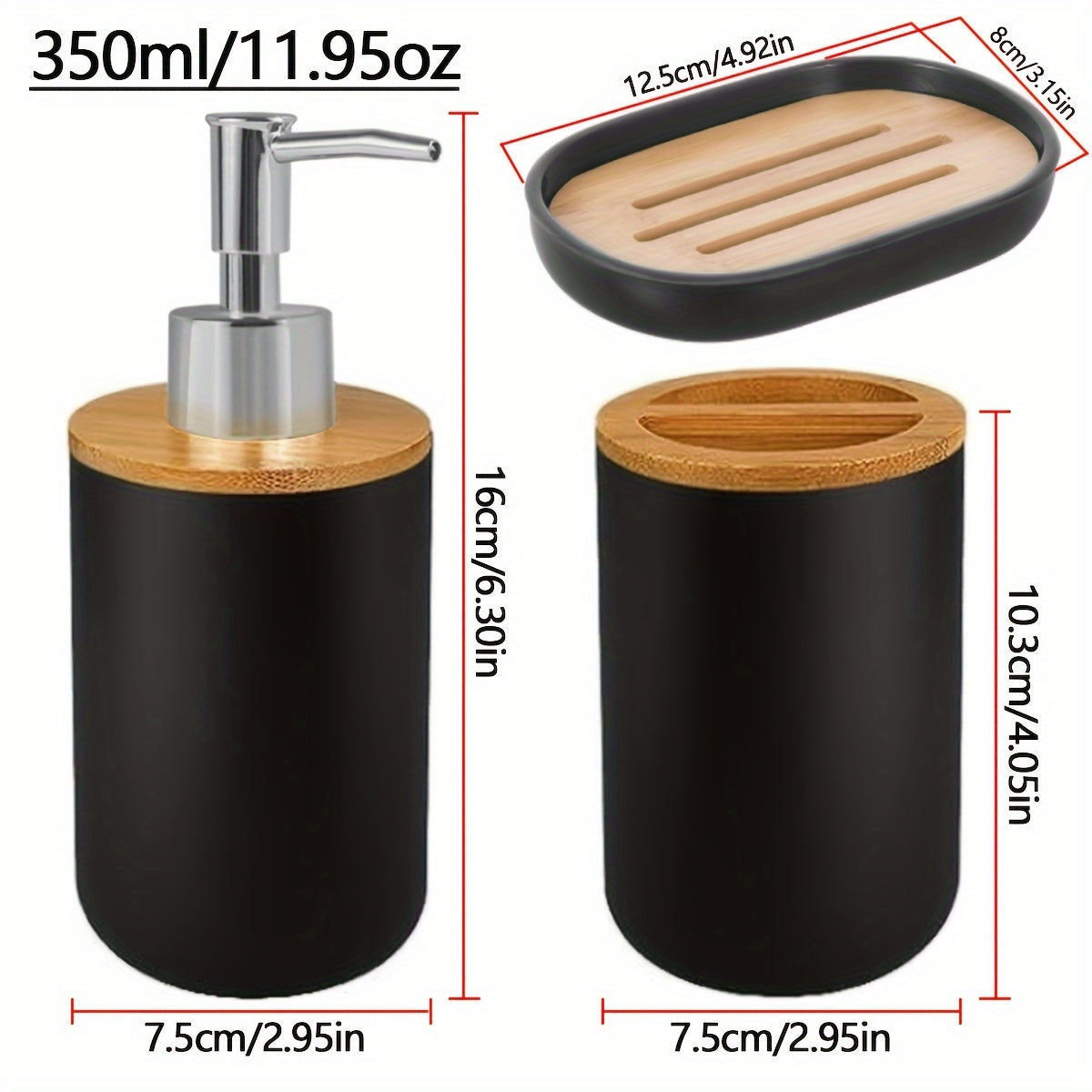 Juego de baño de 2/3 piezas, Dispensador de jabón de manos, Portacepillos de dientes, Jabonera, Decoración de baño, Portaobjetos de artículos de tocador, Accesorios de baño