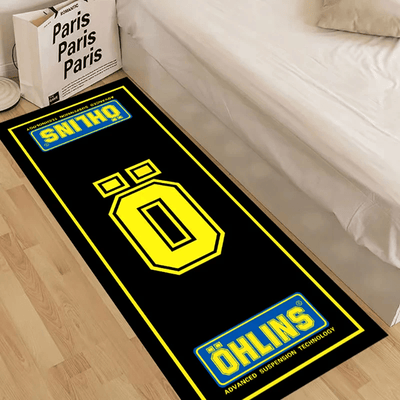 Tapete de estacionamiento de motocicleta de terciopelo de 850g - 6mm de grosor, tapete de poliéster antideslizante con diseño reflectante para decoración navideña, ideal para dormitorios y estanterías de exhibición, tapete de decoración navideña | Diseño