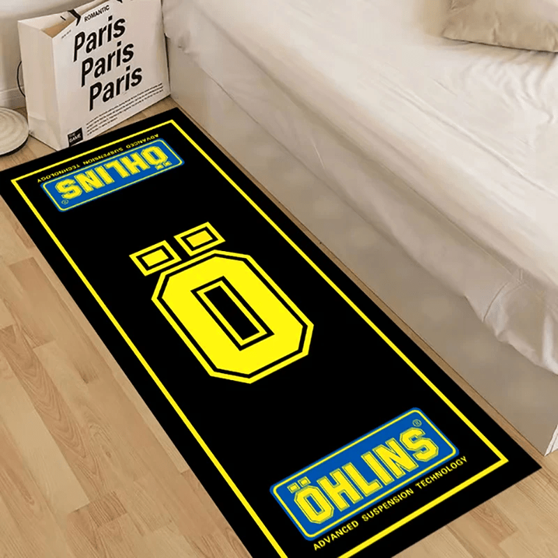 Tapete de estacionamiento de motocicleta de terciopelo de 850g - 6mm de grosor, tapete de poliéster antideslizante con diseño reflectante para decoración navideña, ideal para dormitorios y estanterías de exhibición, tapete de decoración navideña | Diseño