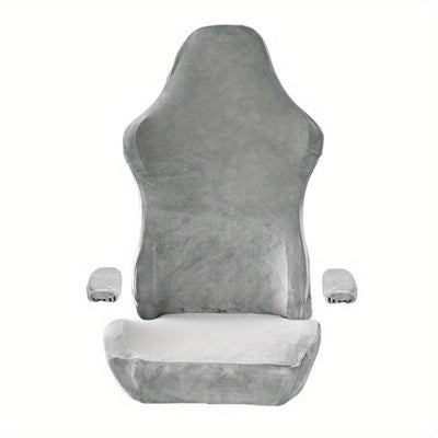 Fundas para Silla de Oficina con Cubiertas para Reposabrazos para Silla Giratoria, Gris Claro