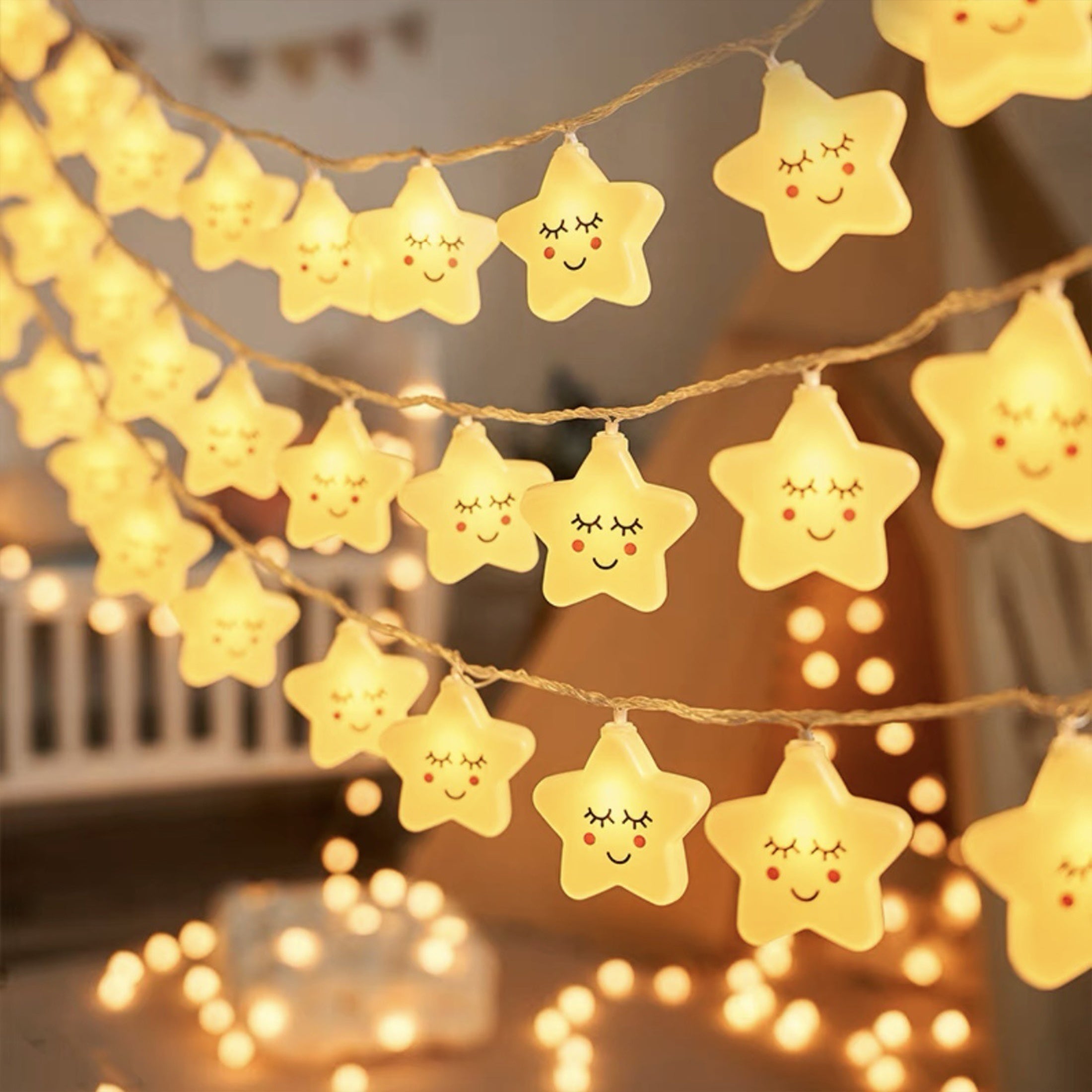 Luces LED de estrellas coloridas, decoración para habitación, 1 unidad
