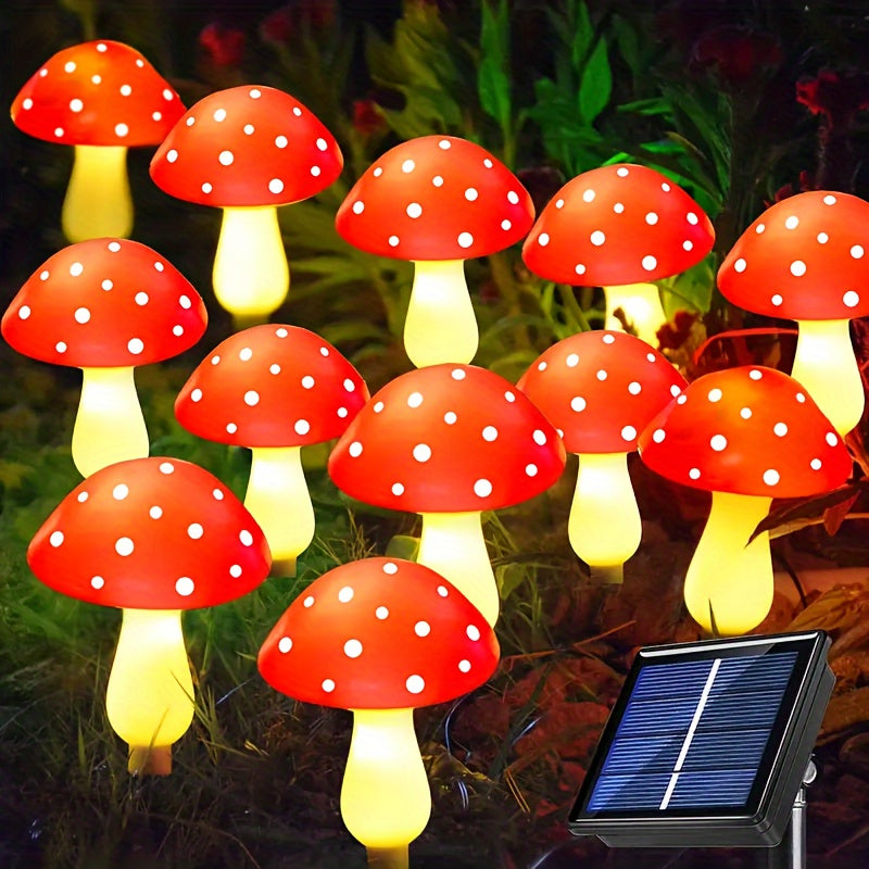 Luces Solares de Jardín al Aire Libre en Forma de Hongo, Luces Decorativas de Pila LED Solares, 8 Modos de Iluminación Luces Decorativas Solares para Jardín, Luces Solares Decorativas para Caminos de Jardín 1pc 8/12/20 Decoraciones de Hongos