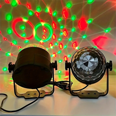 Luz de escenario de bola de discoteca RGB alimentada por USB - Proyector de fiesta de DJ de cambio de color con luces LED vibrantes, ideal para hogar, KTV, bodas, actuaciones de baile y celebraciones de vacaciones, interfaz USB, montaje en pared o escrit