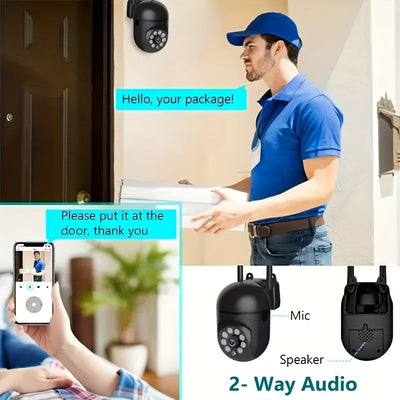 Cámara de seguridad HD 1080P, cámara WiFi inteligente para seguridad del hogar, 2.4GHz Wi-Fi, seguimiento automático, día y noche, cámara inalámbrica IP para monitoreo de video con detección de personas/mascotas, protección de seguridad WiFi 1080P 2.4G,
