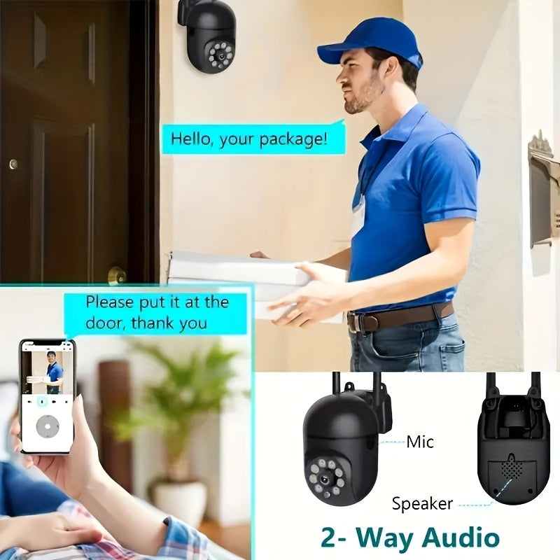 Cámara de seguridad HD 1080P, cámara WiFi inteligente para seguridad del hogar, 2.4GHz Wi-Fi, seguimiento automático, día y noche, cámara inalámbrica IP para monitoreo de video con detección de personas/mascotas, protección de seguridad WiFi 1080P 2.4G,
