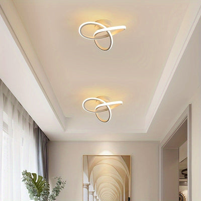 Aplique de Luz de Techo LED | Diseño Moderno de Nudo | Metal y Blanco | Brillo Cálido Ambiente | Ideal para Decoración del Hogar y Oficina, Luz Ambiental de Oficina | Decoración Contemporánea | Diseño Elegante, Decoración Ligera