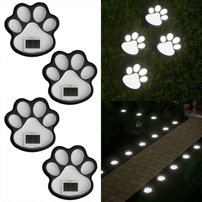 LUZES SOLARES LED PARA PERROS HOTU - 8 Piezas, Luces de Huella para Jardín y Patio con Diseño de Patas, Iluminación Exterior para Caminos y Decoración de Paisaje