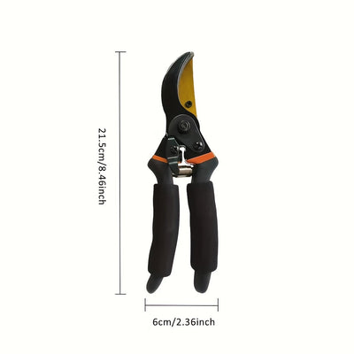 1pz/2pzs Tijeras de Jardinería Manuales Profesionales para Poda con Cuchillas de Acero Inoxidable Ultracortantes y Mangos Antideslizantes Ergonómicos para Flores, Arbustos, Topiares y Árboles Frutales - Diseño Ambidiestro, Sin Necesidad de Baterías